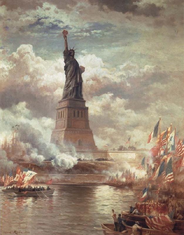 Moran, Edward Statue of Liberty Enlightening the World China oil painting art